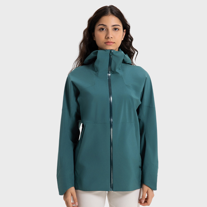 Lightweight Rain Jacket with Hood Womens