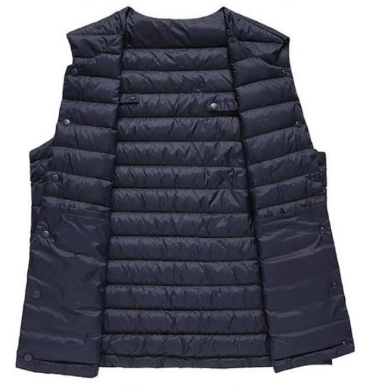 Down Vest Under Suit Jacket