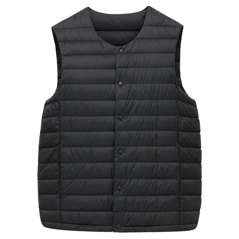 Down Vest Under Suit Jacket