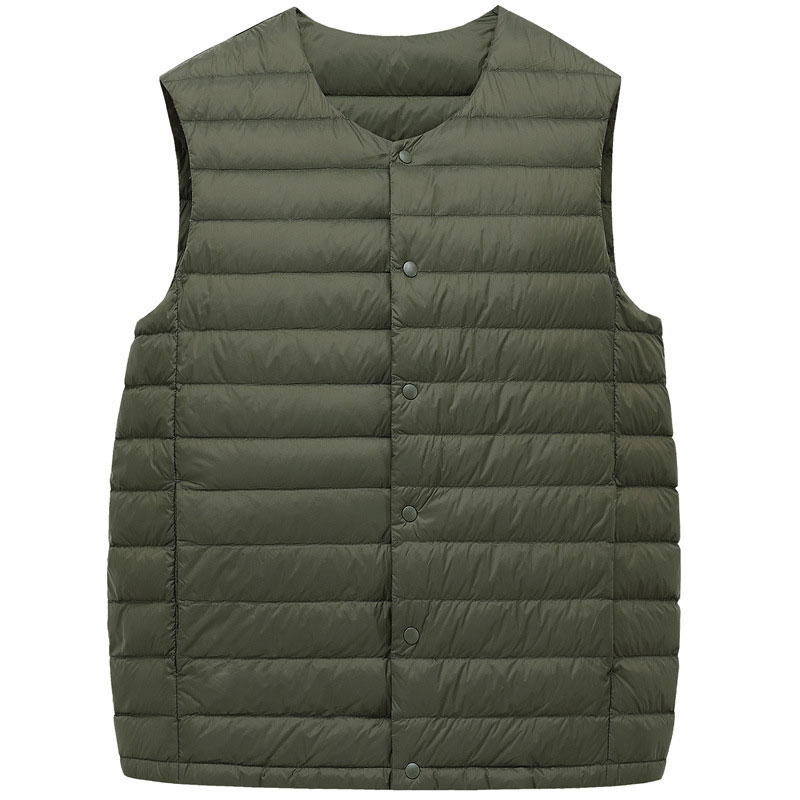 Down Vest Under Suit Jacket